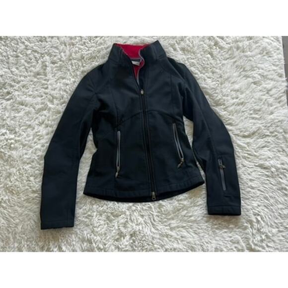 Nike size small womens black zip up warm jacket with zip up pkts fall activewear - Picture 2 of 7